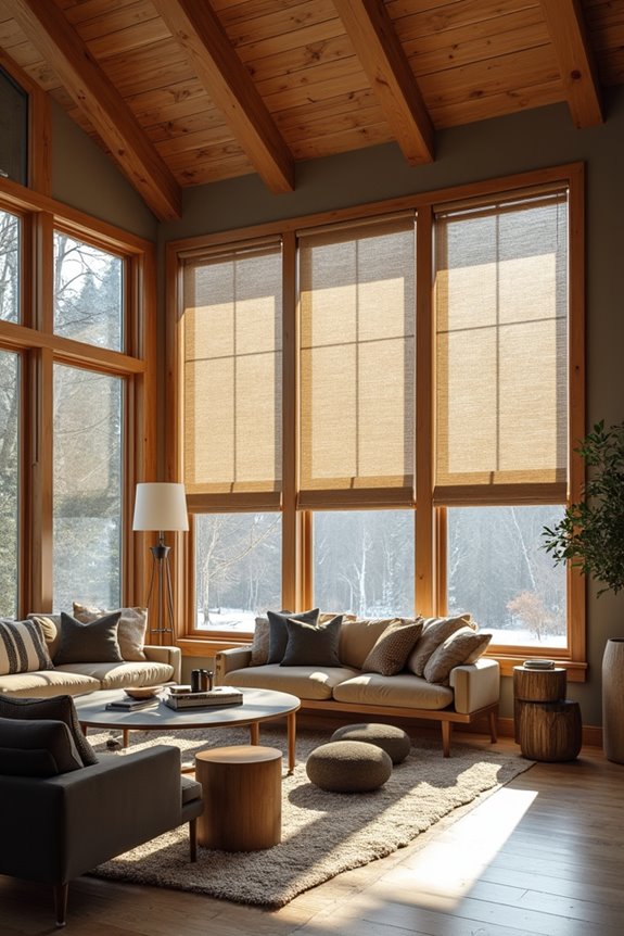 cozy stylish cabin windows