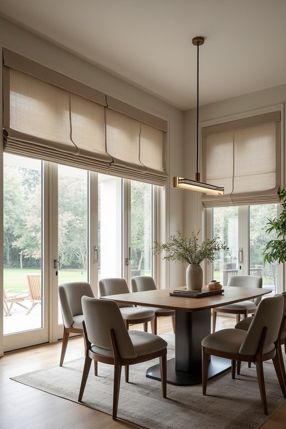 dining room window treatments