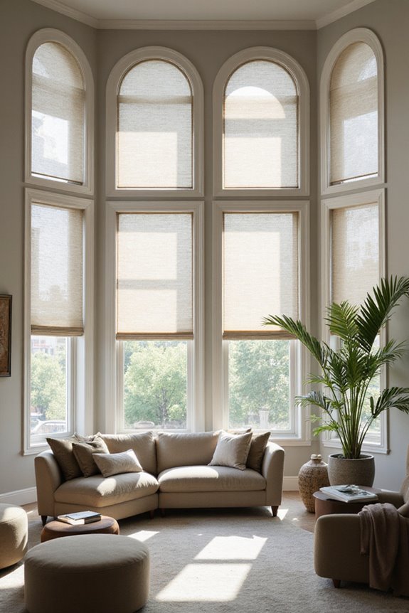 elegant arched window treatments