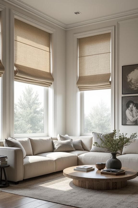 roman shades for large windows