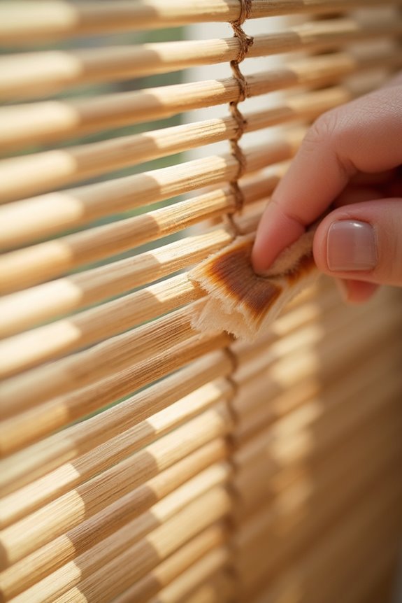 bamboo shades spot cleaning guide