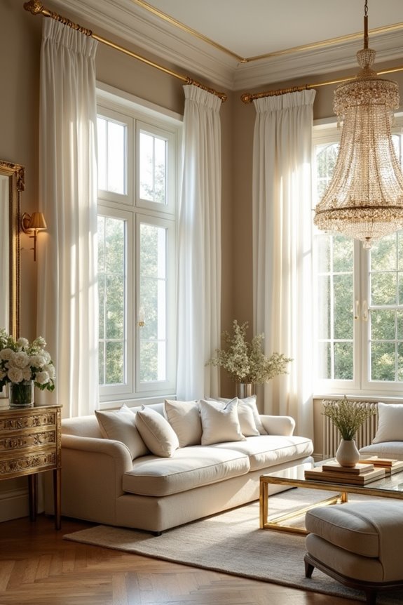 choose gold accented drapes