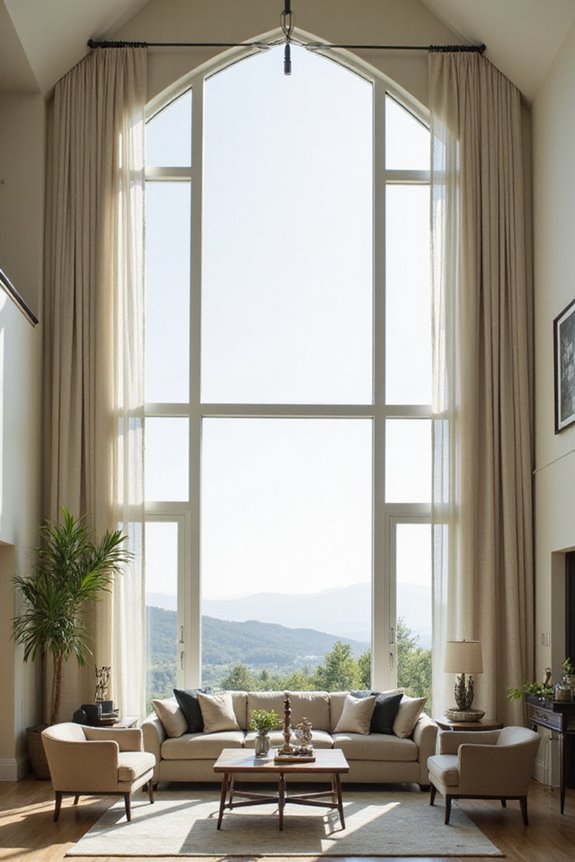 choosing cathedral ceiling treatments