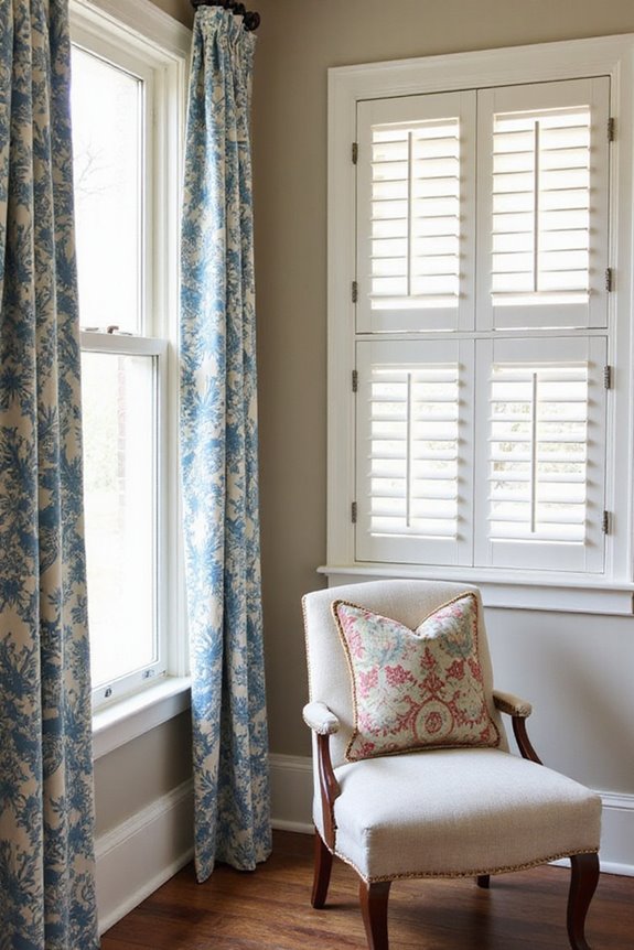 muted neutrals and delicate patterns